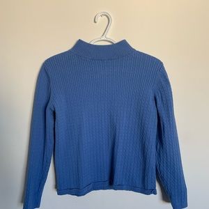 Simple blue turtle neck